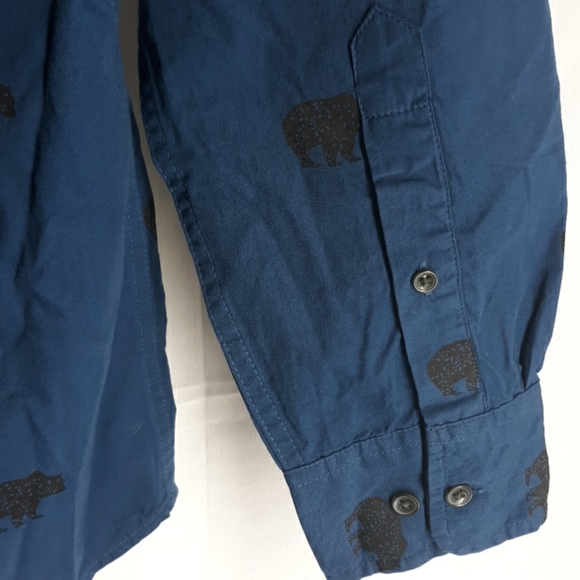 VSTR Cotton long sleeve Bear print Button shirt - Picture 7 of 7
